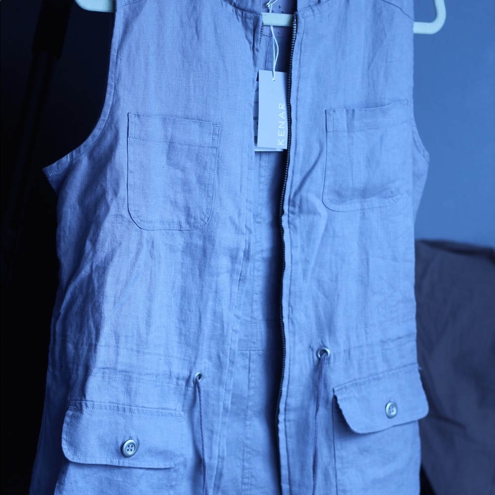 KENAR sleeveless hooded top